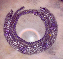 Load image into Gallery viewer, Beverly Cuban // Silver &amp; Purple
