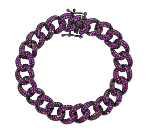 Belgravia Cuban Bracelet in Pink