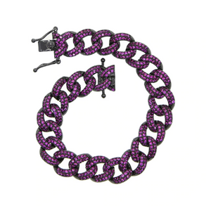 Belgravia Cuban Bracelet in Pink