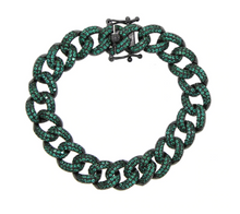 Load image into Gallery viewer, Belgravia Cuban Bracelet in Green
