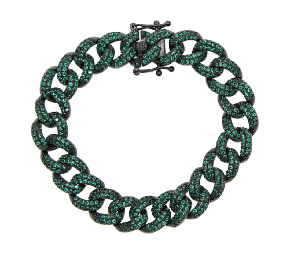 Belgravia Cuban Bracelet in Green