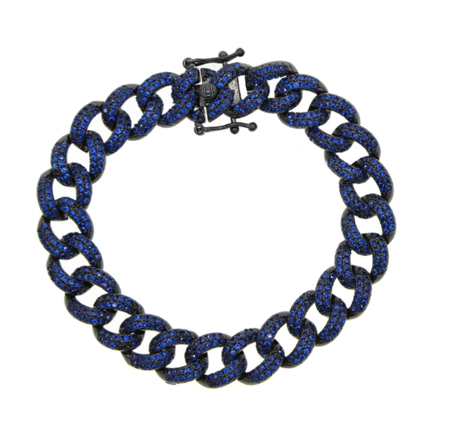 Belgravia Cuban Bracelet in Blue