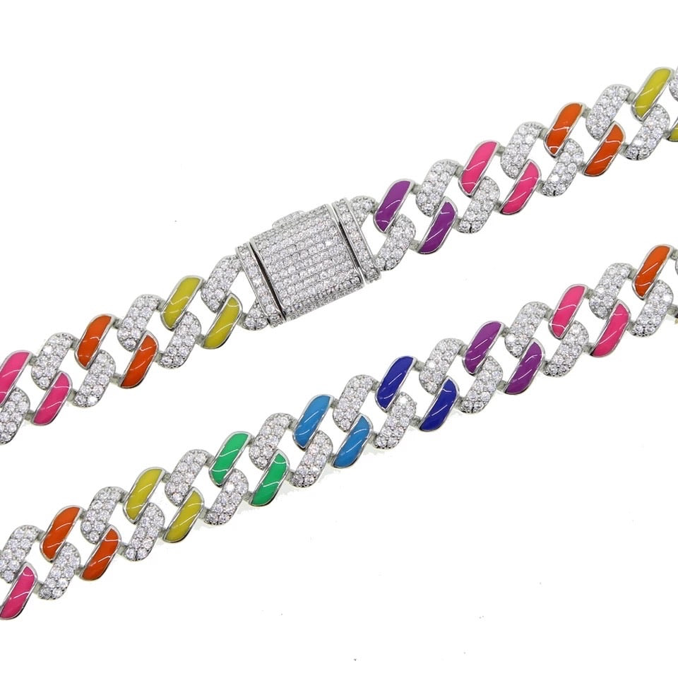 Rainbow Cuban Bracelet