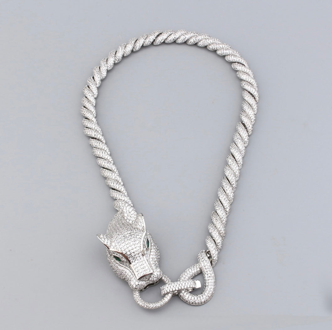 Panthère Luxe Necklace in Silver