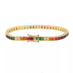 Rainbow Kensington Tennis Bracelet