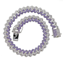 Load image into Gallery viewer, Beverly Cuban // Silver &amp; Purple
