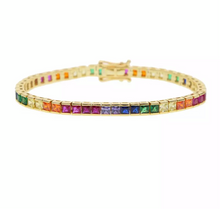 Load image into Gallery viewer, Rainbow Kensington Tennis Bracelet
