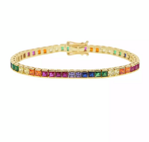 Rainbow Kensington Tennis Bracelet