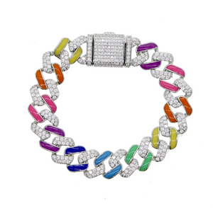 Rainbow Cuban Bracelet